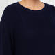 Beige Ribbed Sweater Navy 