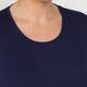 Beige Cotton 3/4 Sleeve T-Shirt Navy