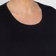 Beige Cotton 3/4 Sleeve T-Shirt Black