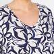 Beige Floral Print T-Shirt Navy 