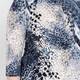 Beige Abstract Scale Print Top Blue