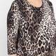 Beige Jersey Top Animal Print