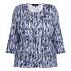 Beige Jersey Top Abstract Print