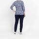 Beige Jersey Top Abstract Print