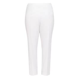 Beige Classic Regular Leg Pull On Trouser Off-White  - Plus Size Collection