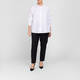 Beige Pull On Trousers Black 
