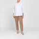 Beige Pull On Trousers Camel 
