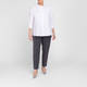 Beige Pull on Trousers Grey 