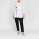 Marina Rinaldi Oversized Embroidered Cotton Shirt White