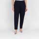 Beige Classic Slim Leg Pull On Trouser Navy