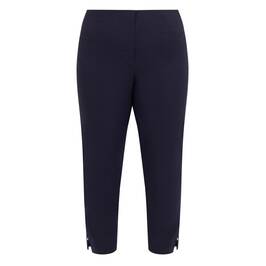 Beige Label Pull-On Stretch Trousers Navy  - Plus Size Collection