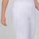 Beige Technostretch Pull-On Cropped Trousers White