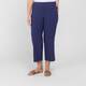 Beige Cropped Technostretch Cropped Pull-On Trousers Royal Blue 