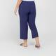 Beige Cropped Technostretch Cropped Pull-On Trousers Royal Blue 