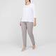 Beige Ankle Grazer Technostretch Pull-On Trousers Taupe