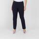Beige Ankle Grazer Technostretch Pull-On Trousers Navy