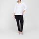 Beige Ankle Grazer Technostretch Pull-On Trousers Black