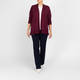 Elena Miro Edge-to-Edge Cardigan Burgundy 