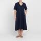 Elena Miro Navy Linen Dress