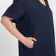 Elena Miro Navy Linen Dress