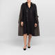 Elena Miro Herringbone Coat Black