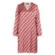 Elena Miro Satin Print Dress Red 