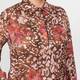 Elena Miro Satin Animal Print Dress Brown