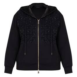 Elena Miro Hoody Embellished Black - Plus Size Collection
