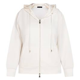 Elena Miro Jersey Hoody Off White  - Plus Size Collection