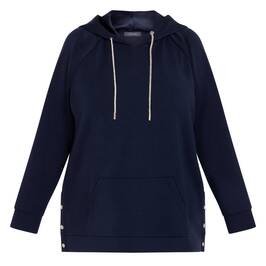 Elena Miro Modal Hoodie Navy  - Plus Size Collection