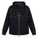 Elena Miro Embellished Jersey Hooded Jacket Black