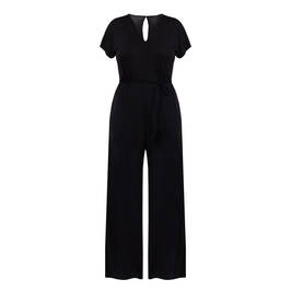 Elena Miro Crepe Jersey Jumpsuit Black - Plus Size Collection