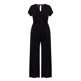 Elena Miro Crepe Jersey Jumpsuit Black - Plus Size Collection