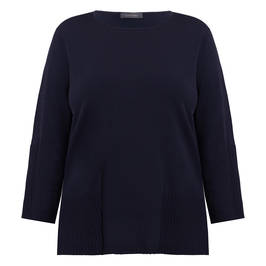 Elena Miro Knitted Tunic Navy  - Plus Size Collection