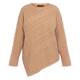 Elena Miro Cable Knit Wool Sweater Camel