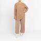 Elena Miro Wide Leg Pull On Trousers Camel