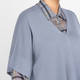 Elena Miro Wool Blend Poncho Sky Blue