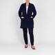 Elena Miro Belted Edge To Edge Cardigan Navy 