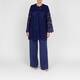 Elena Miro Long Lace Jacket Navy 
