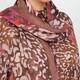 Elena Miro Animal Print Scarf Brown