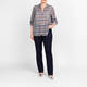 Elena Miro Check Shirt Jewel Collar