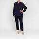 Elena Miro Georgette Sequinned Shirt Navy 