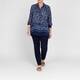 Elena Miro Georgette Printed Shirt Navy 