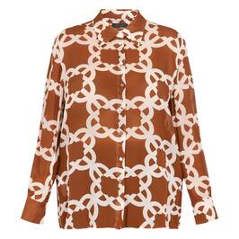 Elena Miro Monogram Shirt Camel - Plus Size Collection