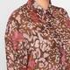 Elena Miro Georgette Animal Print Shirt Brown