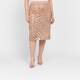 Elena Miro Sequin Embellished Pencil Skirt Peach