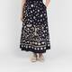 Elena Miro Tiered Floral Skirt Black