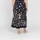 Elena Miro Tiered Floral Skirt Black