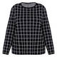 Elena Miro Sweater Grid Intarsia Black