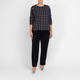 Elena Miro Sweater Grid Intarsia Black